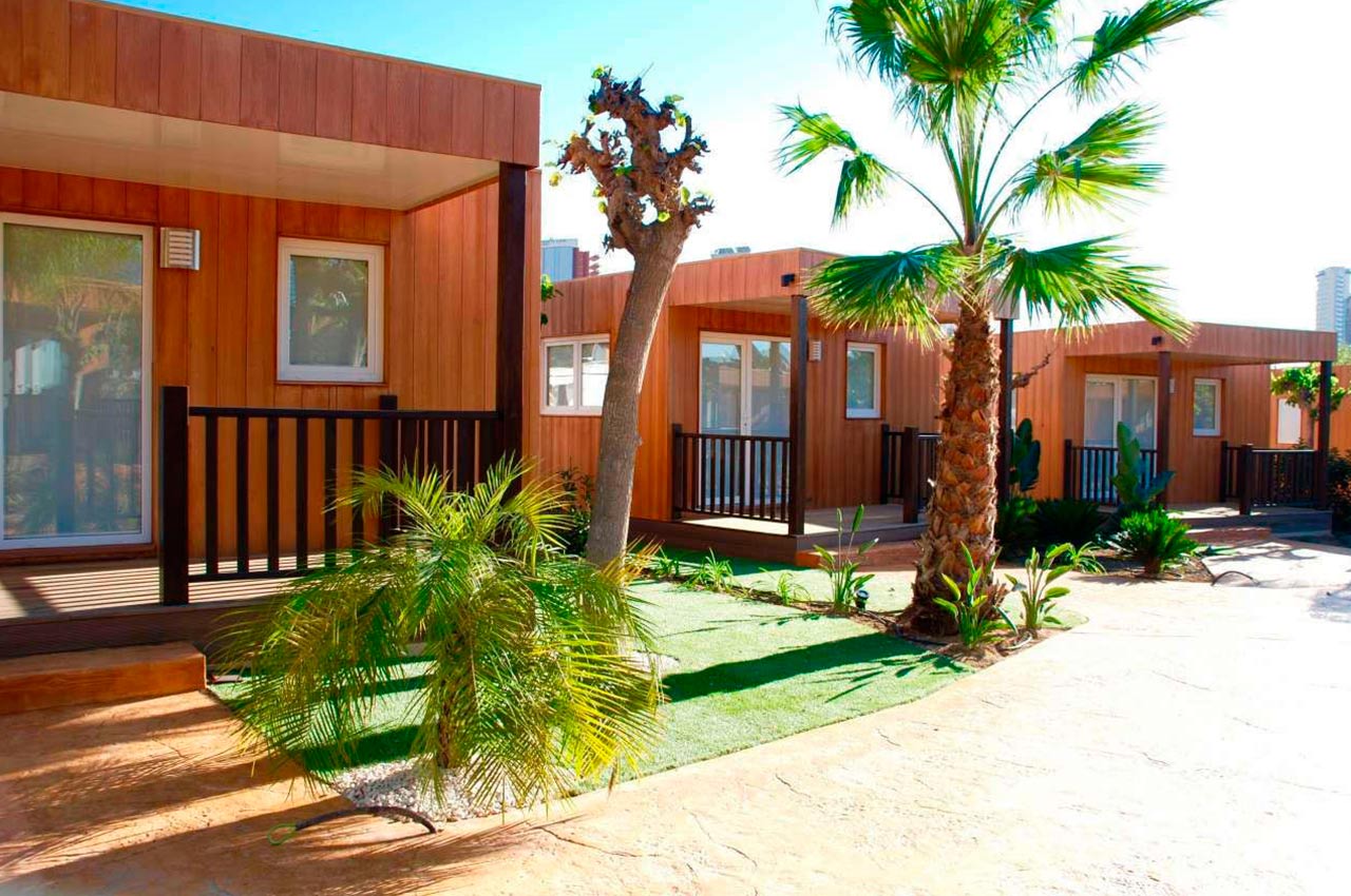 Alojamientos del camping en la costa