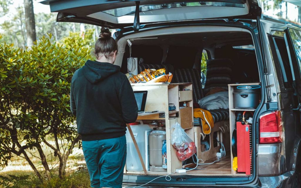 furgoneta para ir de camping