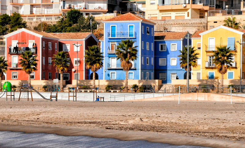 Casas de colores que ver en Villajoyosa