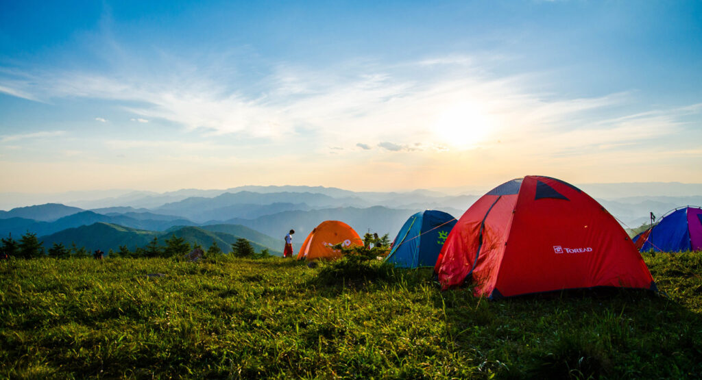Camping en la naturaleza.