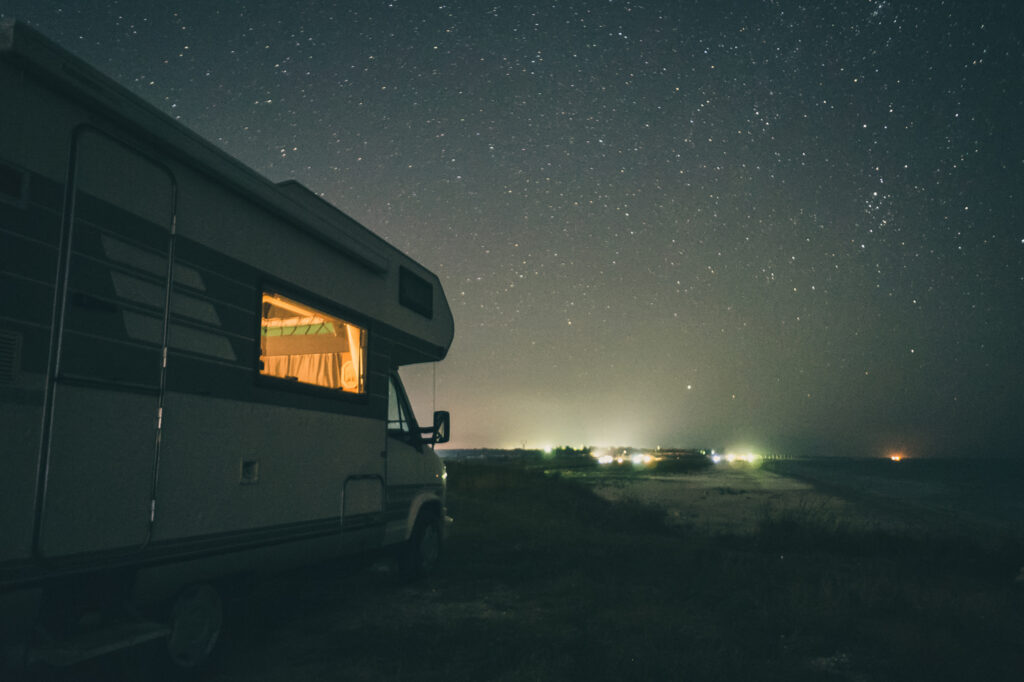 Noche en autocaravana.